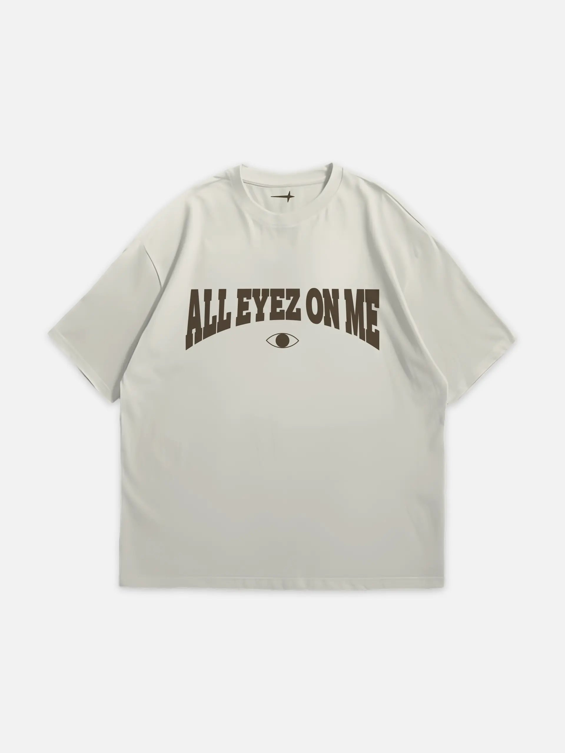 Camiseta All eyes on me estilo boxy, gramaje 240